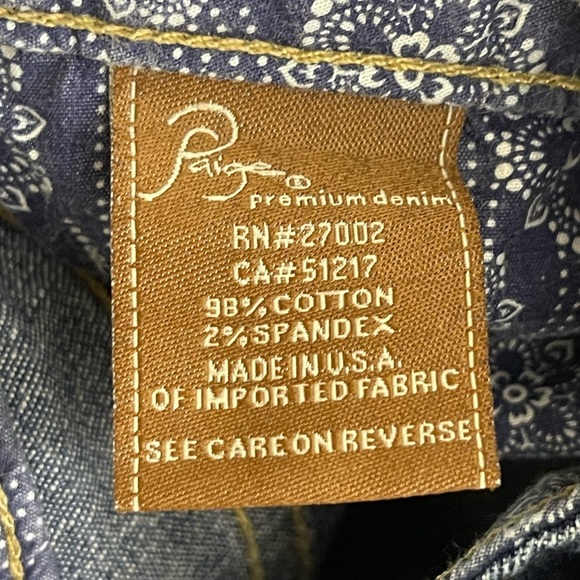 Paige Blue Heights Skinny Jeans Size 29 - Picture 5 of 6